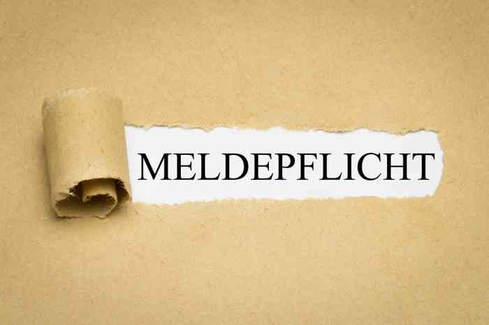 Aufgerissenes Papier mit Aufschrift Meldepflicht - © magele-picture - stock.adobe.com
